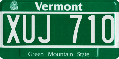 VT license plate XUJ710