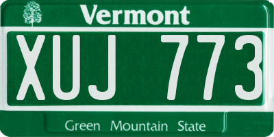 VT license plate XUJ773