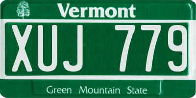 VT license plate XUJ779