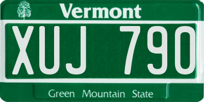 VT license plate XUJ790
