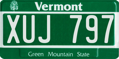 VT license plate XUJ797