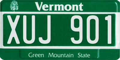 VT license plate XUJ901
