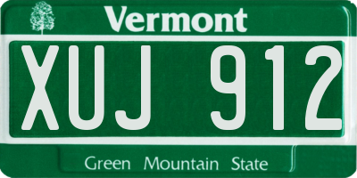 VT license plate XUJ912