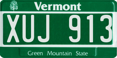 VT license plate XUJ913