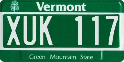 VT license plate XUK117