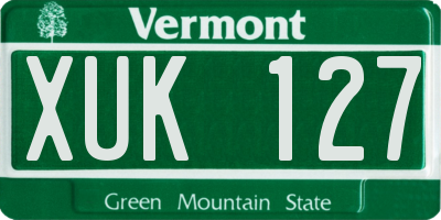 VT license plate XUK127