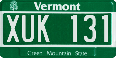 VT license plate XUK131
