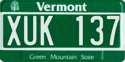VT license plate XUK137