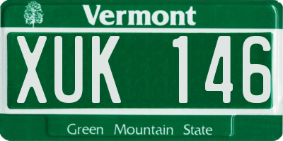 VT license plate XUK146