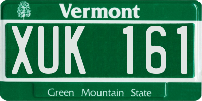 VT license plate XUK161