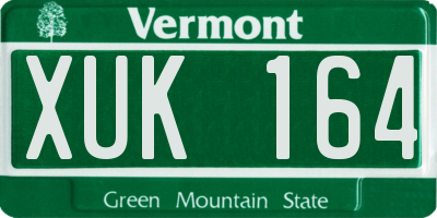 VT license plate XUK164