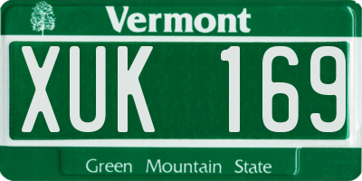VT license plate XUK169