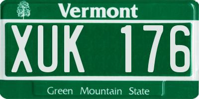 VT license plate XUK176