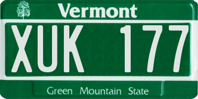 VT license plate XUK177