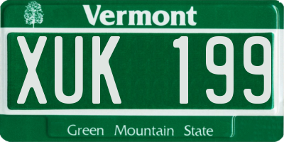 VT license plate XUK199