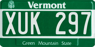 VT license plate XUK297