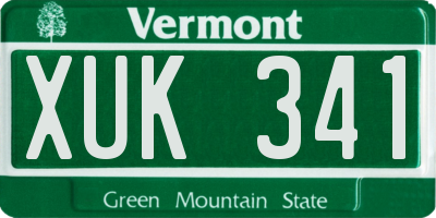 VT license plate XUK341