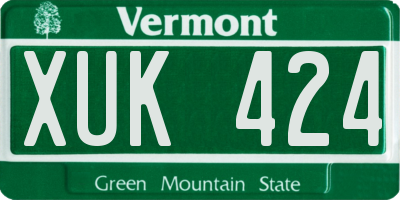 VT license plate XUK424