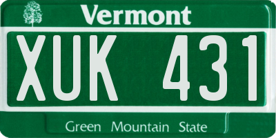 VT license plate XUK431