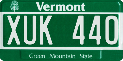 VT license plate XUK440