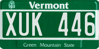 VT license plate XUK446