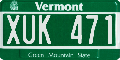 VT license plate XUK471