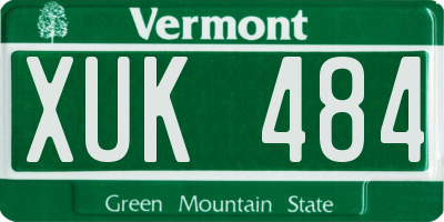 VT license plate XUK484