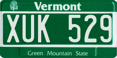 VT license plate XUK529