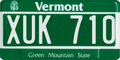 VT license plate XUK710