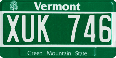 VT license plate XUK746