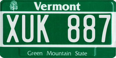 VT license plate XUK887