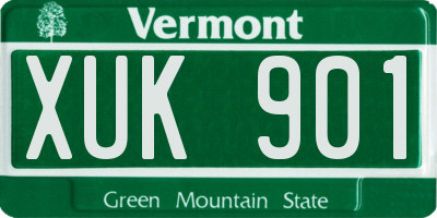 VT license plate XUK901