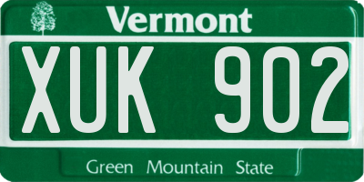 VT license plate XUK902