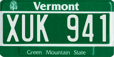VT license plate XUK941