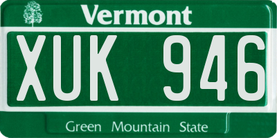 VT license plate XUK946