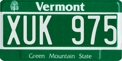 VT license plate XUK975