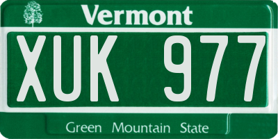 VT license plate XUK977