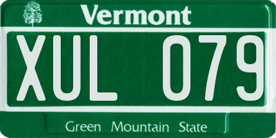 VT license plate XUL079