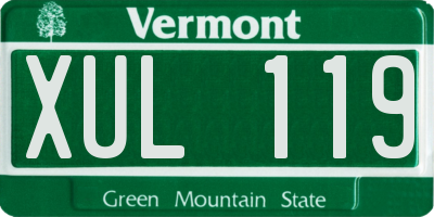 VT license plate XUL119