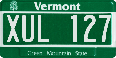 VT license plate XUL127