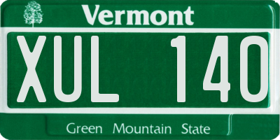 VT license plate XUL140