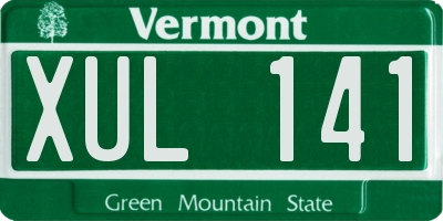 VT license plate XUL141