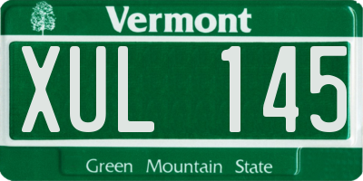 VT license plate XUL145