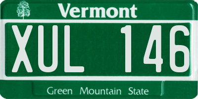 VT license plate XUL146