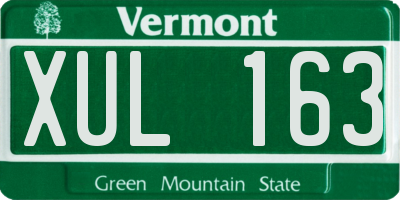 VT license plate XUL163