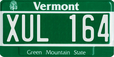 VT license plate XUL164