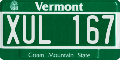 VT license plate XUL167