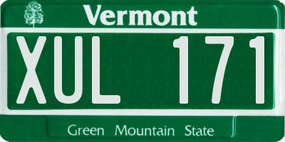 VT license plate XUL171