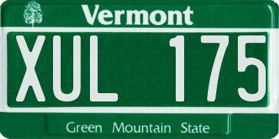 VT license plate XUL175