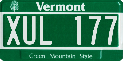 VT license plate XUL177